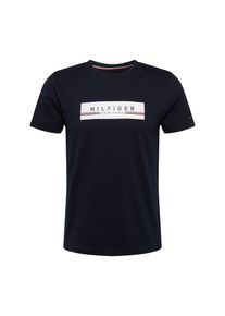 Tommy Hilfiger, Herren Shirt, Kobaltblau / Weiß