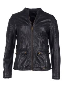Maze, Damen Lederjacke mit Raffungen 'Heriot', Schwarz