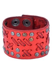 Campomaggi, Damen Armband, Hellrot / Silber