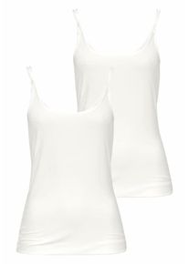 Lascana, Damen Tops, Grau / Offwhite