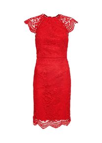 Chi Chi London, Damen Cocktailkleid, Rot
