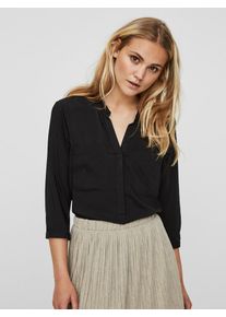 V&eacute;ro Moda VERO MODA, Damen 3/4-&Auml;rmel-Hemd, Schwarz