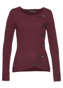 Arizona, Damen Pullover, Anthrazit / Bordeaux