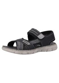 Rieker, Herren Sandalen, Dunkelgrau / Schwarz