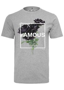 Mister Tee, Herren T-Shirt 'Life and Death', Graumeliert / Grasgrün / Aubergine / Weiß