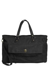 Pieces, Damen Tasche Leder-Reisetasche, Schwarz