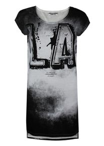 Trueprodigy, Damen Freizeitkleid 'City Of L.A.', Grau / Schwarz / Wei&szlig;