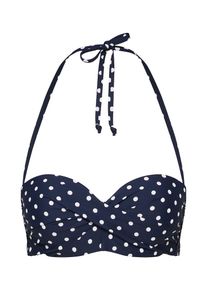 ABOUT YOU, Damen Bikini Top 'Natalia', Navy / Offwhite