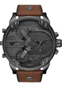 Diesel, Herren Chronograph, Braun / Platin