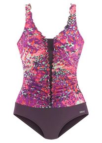 Lascana, Damen Badeanzug, Braun / Mint / Lila / Pink