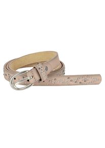Heine, Damen Gürtel mit Metallic-Effekt, Taupe