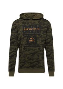Tom Tailor Denim, Herren Sweatshirt 'aop hoody sweater', Gr&uuml;n / Tanne