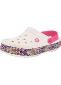 Crocs, Damen Clogs 'Crocband Gallery Clog', Mischfarben / Pink / Weiß