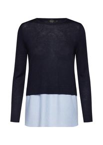 Only, Damen Pullover 'NEW OXFORD', Blau / Wei&szlig;