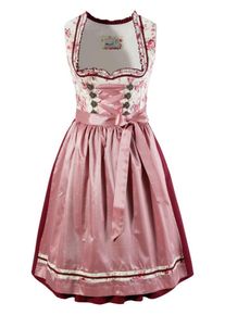 Marjo, Damen Dirndl, Creme / Dunkelpink / Bordeaux