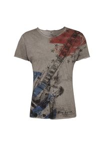 Key Largo, Herren T-Shirt 'MT STARS GUITAR round', Silbergrau