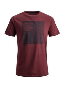 Jack & Jones JACK & JONES, Herren T-Shirt, Burgunder / Schwarz