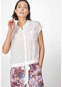 Hallhuber, Damen Seidenbluse, Weiß