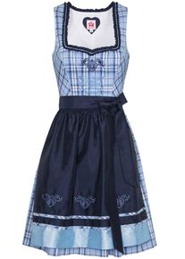 Spieth & Wensky SPIETH & WENSKY, Damen Dirndl "Hanau", Nachtblau / Hellblau