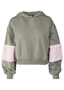 Urban Classics, Damen Hoody, Oliv / Rosa