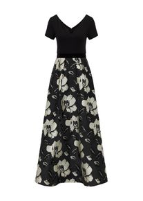 Apart, Damen Maxikleid, Hellgrau / Schwarz
