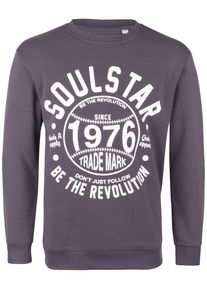 Soulstar, Herren Pullover, Dunkelgrau / Wei&szlig;