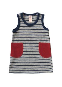 Engel, Mädchen Kleid, Blau / Grau / Rot
