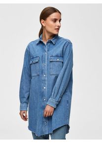 Selected Femme, Damen Jeanshemd, Blue Denim