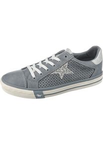 Mustang, Damen Sneaker, Taubenblau / Silber / Weiß