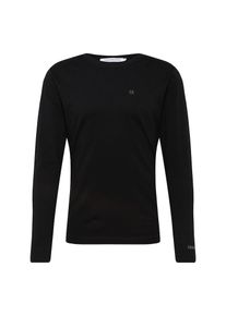 Calvin Klein Jeans, Damen Shirt 'CKJ EMBROIDERY LS REG TEE', Schwarz