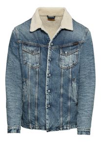 Nudie Jeans Co, Herren Jacke 'Lenny', Beige / Blue Denim