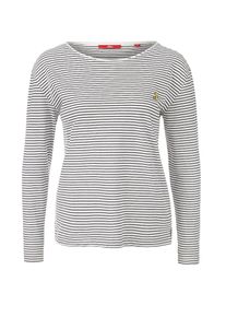 s.Oliver RED LABEL, Damen Ringelshirt, Schwarz / Wei&szlig;