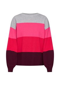 Opus, Damen Pullover 'Pipe', Grau / Pink / Rot