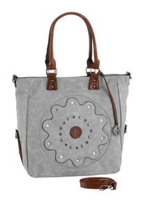 Rieker, Damen Shopper, Dunkelbraun / Grau