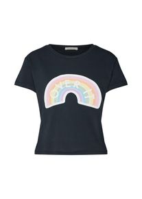 Ragdoll LA, Damen Shirts 'Rainbow Cropped Tee', Schwarz