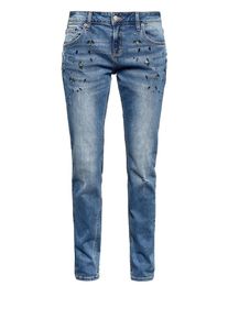 Q/S Designed By, Damen Megan Girlfriend: Dekorierte Denim, Blue Denim
