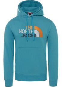The North Face, Herren Pullover 'Drew Peak', Pastellblau / Dunkelgrau / Orange / Wei&szlig;