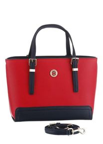 Tommy Hilfiger, Damen Henkeltasche 'Honey', Navy / Feuerrot