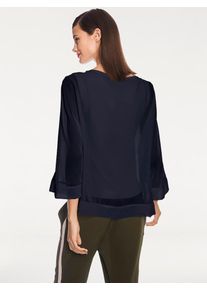 Heine, Damen Blusenshirt Two-in-One-Look, Marine