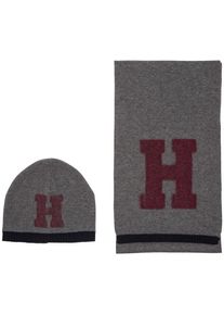 Tommy Hilfiger, Herren Accessoire 'PLACEMENT LOGO GIFTPACK BE+SC', Dunkelgrau / Rubinrot