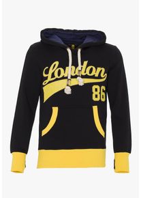 PLUS EIGHTEEN, Herren Pullover, Gelb / Schwarz