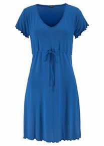Lascana, Damen Nachthemd, Blau