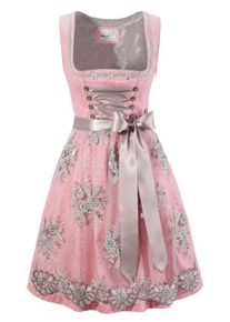 Marjo, Damen Dirndl, Rosa / Silber
