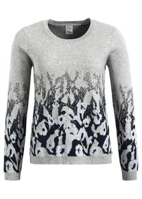 Khujo, Damen Pullover 'OLARA', Grau / Schwarz