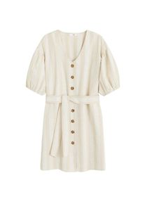 Mango, Damen Kleid 'Rueda-H', Beige / Weiß
