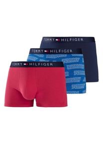 Tommy Hilfiger, Herren Boxer, Navy / Himmelblau / Feuerrot / Wei&szlig;