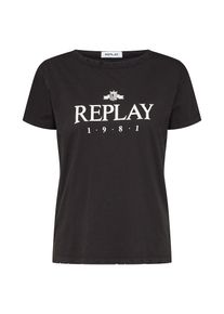 Replay, Damen T-Shirt, Schwarz / Wei&szlig;