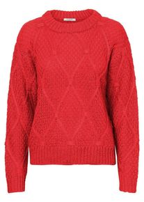 Pieces, Damen Pullover, Hellrot