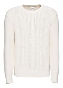 GAP, Herren Strickpullover 'BUDDING CABLE CREW', Creme