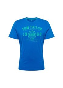Tom Tailor, Herren Shirt 'logo tee T-Shirt 1/2', Blau